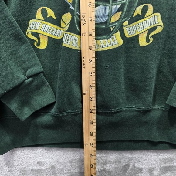 Vintage Green Bay Packers Sweater Mens XL NFL NFC Champions Super Bowl XXXI 90s - Picture 9 of 10